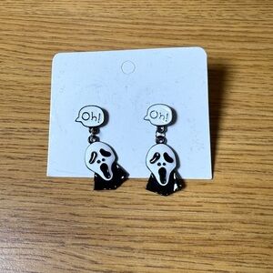 New Scream Mask Horror Movie Earrings – Halloween Jewelry